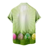Košulje Corashan Muške, Uskršnji tiskani muški ljetni modni majica s kratkim rukavima, majice za muškarce