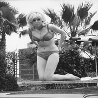 Denberg u bikiniju na ronilačkoj ploči B & W poster