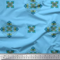 Soimoi pamučna voile tkanina Damask & Mandala ukrasna tkanina za ispis sa dvorištem široko