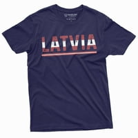 Muška majica Latvia Latvijska zastava grb kratkih majica Dan neovisnosti Heritage Tee