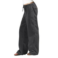 Eashery Capri pantalone za žene Dressy CordString Ležerne prilike Flowy Hlače Udobne ravne hlače za