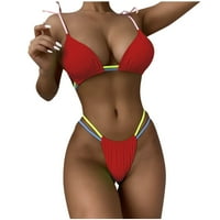 Ženska seksi tona dva trokuta bikini špagete kaikoviti brazilski kupaći kupaći kostimi