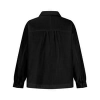 Fall vrhovi za žene Trendy Žene Casual Revel dugih rukava Košulja s jednim grudima Cardigan bluza Work