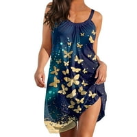 Yanhoo ljetne haljine za žene casual hladno rame Thirt sandress plaža boho clout cvjetni spremnik kratka