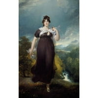 Sir Thomas Lawrence Black Ornate Wood Framed Double Matted Museum Art Print pod nazivom - Portret Elizabeta,