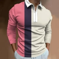 Muške polo majice modni labavi rever sa 3D digitalni tisak Dugih rukava Top Top