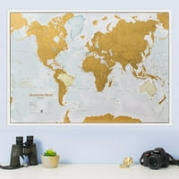 Prster karte na svijetu - X-Veliki - Karte International - kartografski detalji sa državnom i državnom granicom