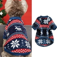 Odjeća za kućne ljubimce kreativni uzorak otporan na habanje poliestera za snježne pahulje džemper za pse zima za vanjsku odjeću