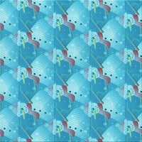 Ahgly Company Machine Persible Enoorngle Rectangle Transicijske plave prostirke, 3 '5'