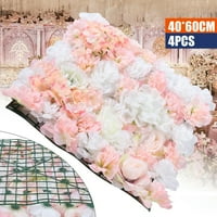 Mieuov 16 24 umjetni ružičasti i bijeli zid za cvijeće za dekor pozadine