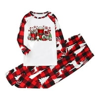 Nosite djecu tiskane pidžame Božić za kućne snijeg toplo set Dvije dijete postavljeno porodično porodično