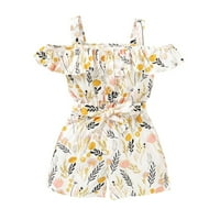 Toddler Kid Baby Girl Dječji odjeća ruffle romper kombinezon cvjetni ljeti jedno odijelo 1-4 godina