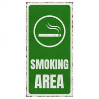 Gospodin MJS Trgovanje IV-W19-GT Površina pušenja B2B Zidni dekor upozorenja