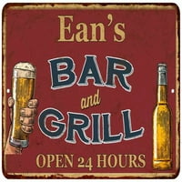 EAN's Crveni bar i grill rustikalni znak 18120045028