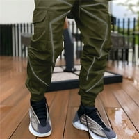 Rovga Muške hlače Cargo muške reflektirajuće pantske trake jogger hlače džepove Duksevi Hop muške hlače