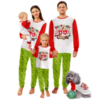 Podudaranje PJS Family Božićne pidžame Podudaranje kompleta otporno na plamenu za spavanje iz crtanih