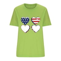-Hirts za ženska američka košulja za zastave Grafičke majice Ljeto Slatka Novost Smiješna odjeća Kratki rukav Ležerne prilike 4. srpnja Dan nezavisnosti Dan za prodaju