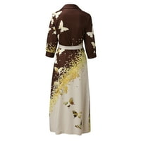 MIAYILIMA mini haljine za ženske haljine Ženska elegantna zvijezda cvjetna haljina s kratkim rukavima s kratkim rukavima V-izrez
