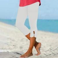 Teretane u tereju za žene tiskane rastezanje visokog struka elastične obrezirane hlače Resort stil plaže