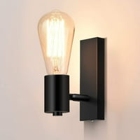 Crno zidno svjetlo, Edison Zidna svjetiljka 1-lagana industrijska seoska kuća SCONCE ZA BANJ KUHINJE,