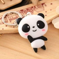 Wollično sladak crtani panda ključ za ključeve privjeske silikonske životinje Panda torba lanac prstenaste