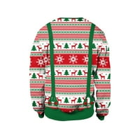 Muški džemperi Moda Božićna odjeća Ležerne prilike sa otvorenim vrhovima Božićni dan Dugi rukavi s dugim