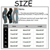 Hlače za žene široko print čipke Sportska noga joga casual šuplji visoki struk tiskane duge hlače