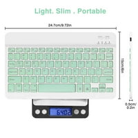 U lagana tastatura i miš sa pozadinom RGB svjetla, multi uređaj tanka punjiva tastatura Bluetooth 5. i 2,4 GHz stabilna veza za uvid za Infinity Hot 10S NFC
