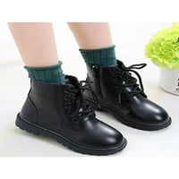 Harsuny Girls Boys Combart Boot plišani obložen kratki čizmi čipke za gležnjeve čizme na otvorenom Neklizne