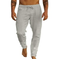 Wozhidaoke linen pantalone Radne pantalone za muškarce Muškarci Proljeće Ljeto Pant Pamuk Pamuk Loose