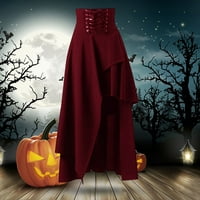 Pergeraug Fall Haljine za žene Steampunk Gothic Odjeća Vintage Pamuk Black LACE suknje za žene XL