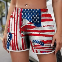 Žene američke kratke hlače Patriotsko trčanje kratko za žene Lagane kratke hlače Dan neovisnosti Ispiši