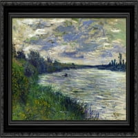 Seina u blizini Vetheuila, olujno vrijeme crne ukrašene drva ugrađena platna umjetnost Monet, Claude