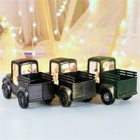 Happy Datum Božićni kamion, kamion Božićni dekor i LED svjetla, Metalni pikap za kamione Automobili