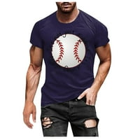 Baseball T majica bejzbol grafički slatki tee vrhovi muškarci pismo tiskane majice tiskane majice kratki