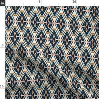 Minky tkanina od dvorišta - moderna geometrijska podebljana grafika jugozapadna mornarica ružičasta