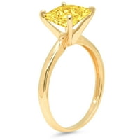 0,5ct princeza rez žuta simulirana dijamantska 18k žuta zlatna godišnjica za angažman prsten veličine