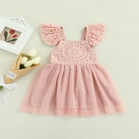 TODDLER Baby Girl Cvjetni čipka haljina bez rukava Ruffle Tutle Tutu haljina za ljetnu odjeću za princeze