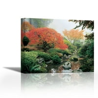 Japanski vrt I - Savremena likovna umjetnost giclee na platnu Galerija WAPHR - zidni dekor - umjetničko slikarstvo - spreman za objesiti