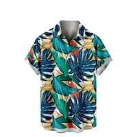 Na čišćenju muške havajske košulje Brze suho tropske košulje kratkih rukava rever Coconut Tree Print