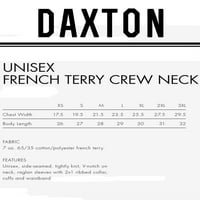 Daxton Cleveland Duks atletski fit pulover CrewNeck Francuska Terry tkanina, nebo dukserica Crvena slova,