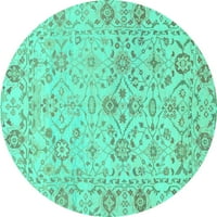 Ahgly Company u zatvorenom okruglu Orijentalni tirkizni plavi tradicionalni prostirci područja, 6 'krug
