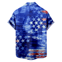 4. jula vrhovi majica za muškarce, dan neovisnosti kratki rukav tiskani redovni montirani ljetni plažni casunski gumb niz havajske majice