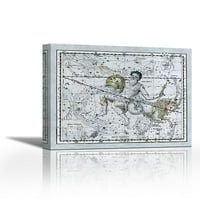 Karte nebesa: Vodolija The Vodeni nosač - Savremena likovna umjetnost Giclee na platnu Galerija WAPHR