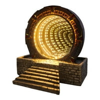 Yirtree dekorativna noćna svjetlost osjetljiva energija uštedu energije Creative 3D Atlantis Stargate stolni svjetiljki Domaći dekor