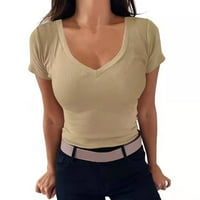 Ženski kratki rukav ljeti slatki vrhovi izlasci majica Fahsion Grafički casual trendi mekani majica