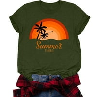 Sunshine Majica Ženska plaža Kokosov drveće Grafička majica Proljeće Ljetni odmor Tee The Tops Short