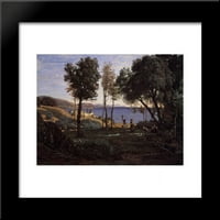 Pogled u blizini Napulja Umklađen umjetničkim otiskom od Camille Corot