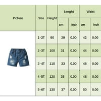 Dječji djeci Dječji dječaci traper kratke hlače Ljetni elastični kratke hlače s džepovima 1-6t