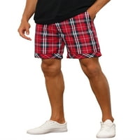 Lars Amadeus plairani kratke hlače za muške ravne prednje provjerene uzorke uzorke formalne kratke hlače